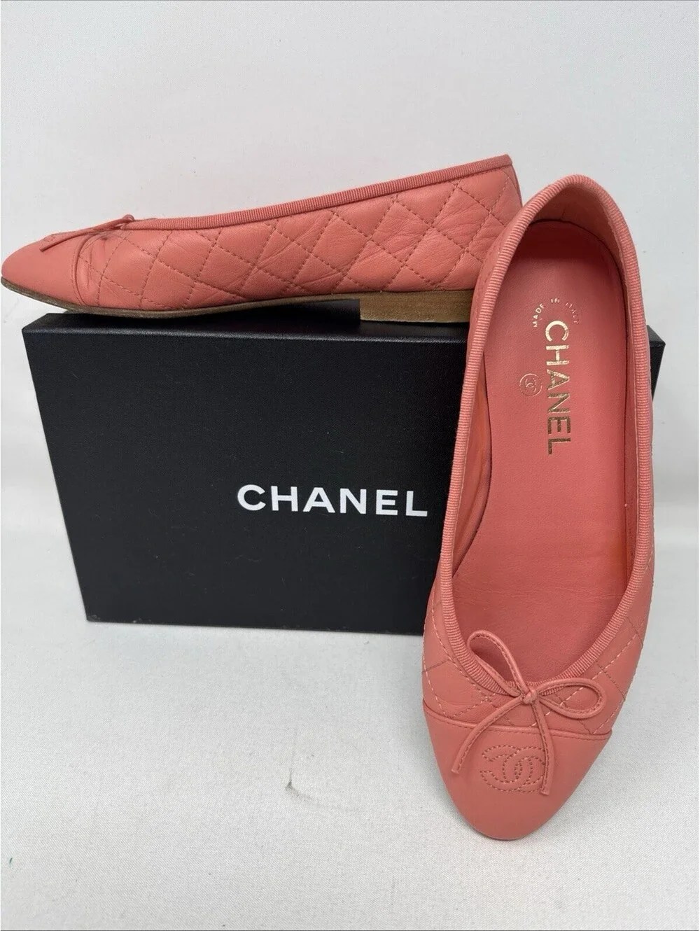 Chanel  Coral Ballet Flats 39